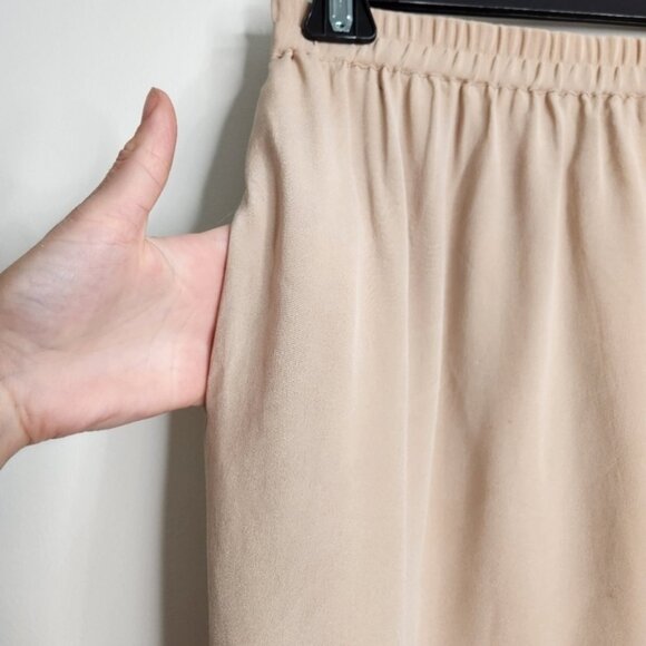 Vintage Pull On Neutral Tan Pencil Skirt Size - Picture 3 of 12